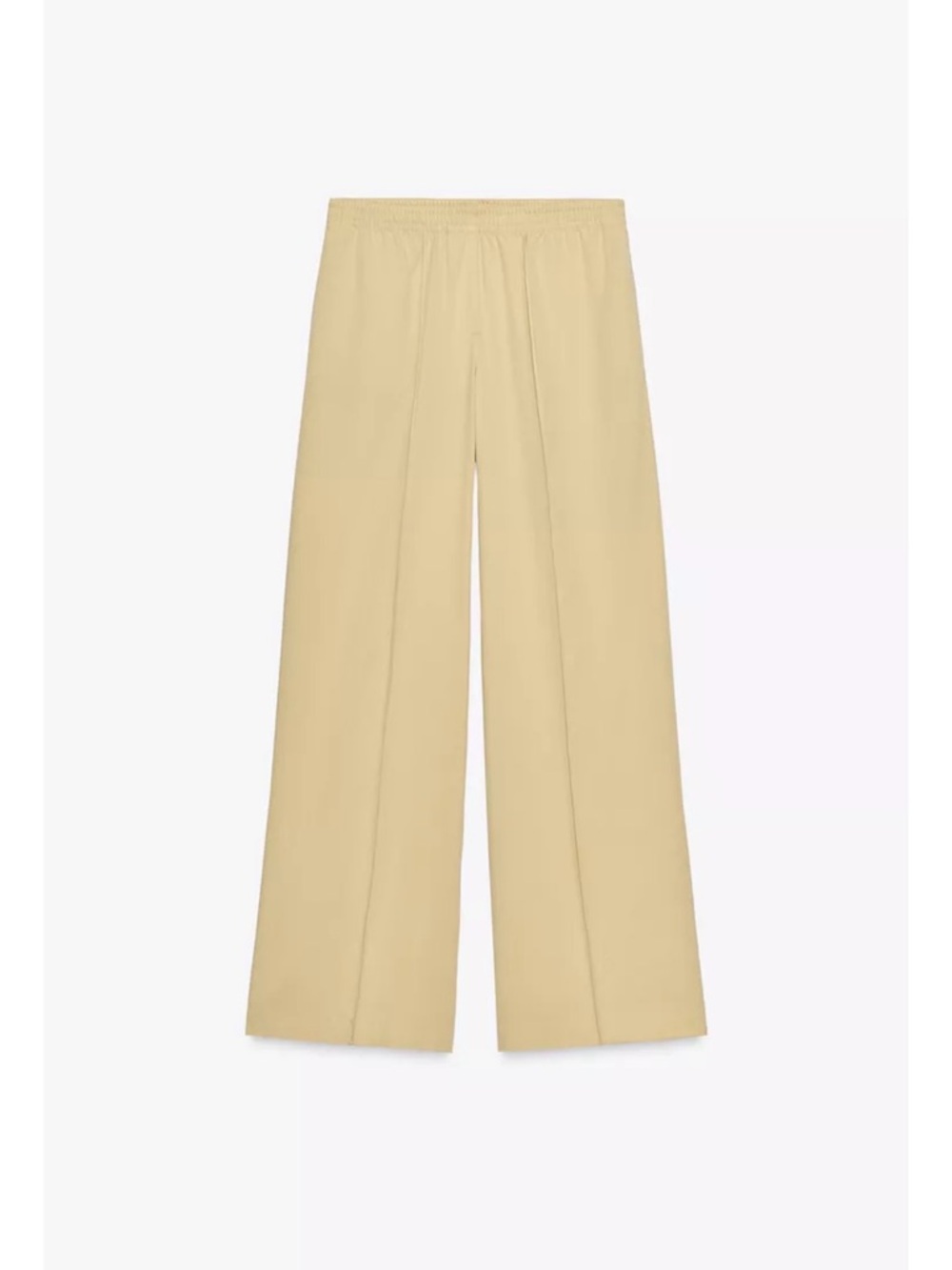 Wide-Leg Pull-On Pants in Yellow